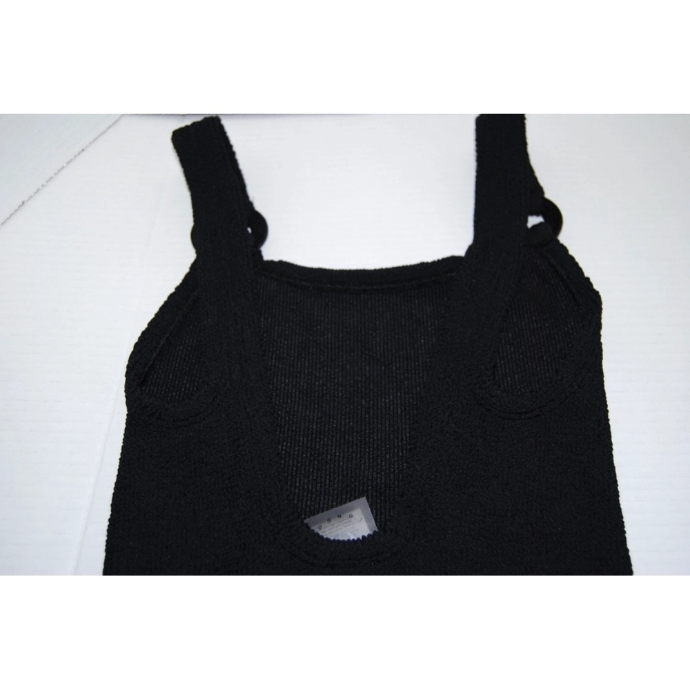 NWOT HUNZA G DOMINO RING HARDWARE ONE-PIECE SWIMSUIT BLACK WOMEN'S ONE SIZE - Picture 11 of 14